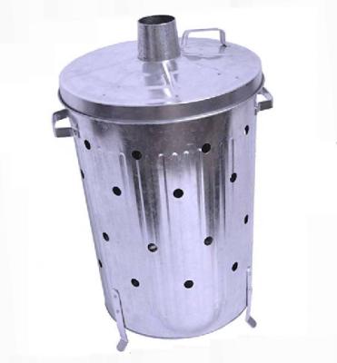 China Wholesale Building Material Stores Factory Garden Metal 75L Galvanized Waste Incinerator for sale