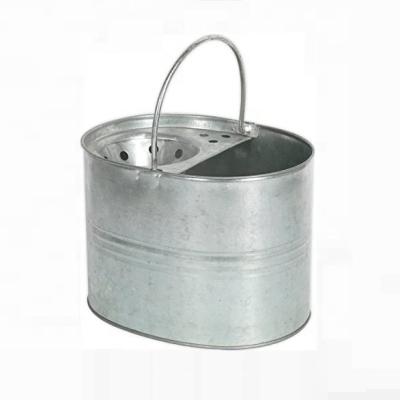 China Sustainable Traditional Cleaner Galvanized Steel Broom Bucket for sale