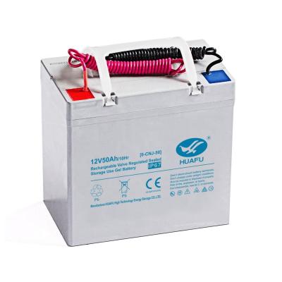 China IP67 home appliances water proof 12V 50AH deep cycle gel lead acid battery with underground installation box for sale