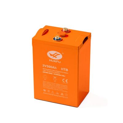 China Household Appliances HUAFU 2V 500AH High Temperature Resistant Battery For Household Solar (Wind) System for sale