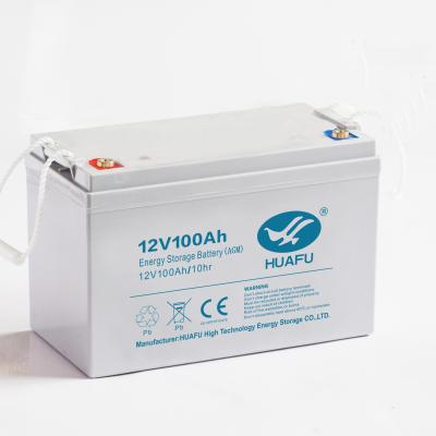 China Good Quality 12V 100AH ​​Solar Household Solar System Lead Acid Battery Pack for sale