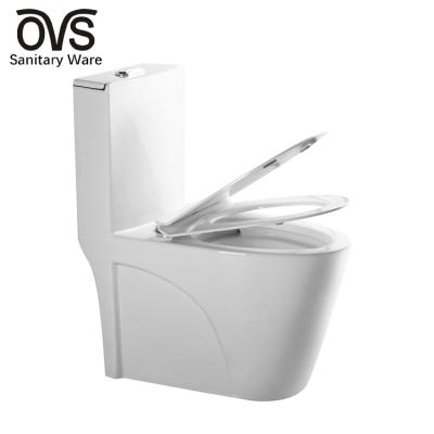 China Double-Flow OVS Lavatory WC Ware Modern One Piece Sanitary Bathroom Diamond Golden Ceramic Toilet Bowl for sale