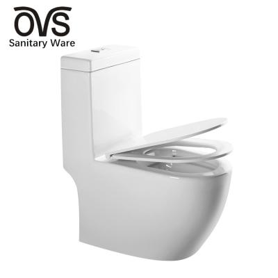 China Double-Flow OVS Bathroom Rimless Flush Floor Standing Modern Sanitary Ware Ceramic Toilet for sale