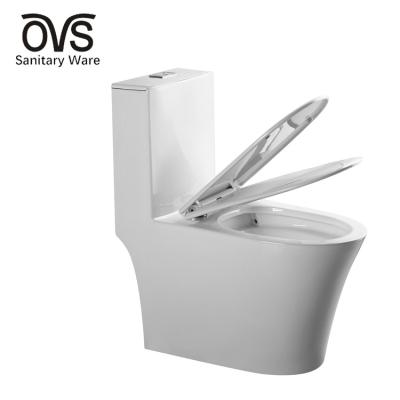 China Double-Flow OVS Ceramic Sanitary Ware High Quality Siphon Bathroom Lavatory One Piece Toilet for sale