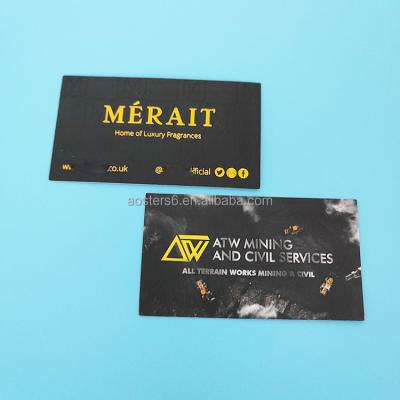 China Letterpress Printing Paper Super Sleek Elegant Gold Foil Embossed Business Cards for sale