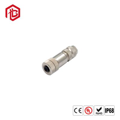 China M12 Industrial Metal Waterproof Connector With 2-8Pin Straight Head Aviation Plug for sale