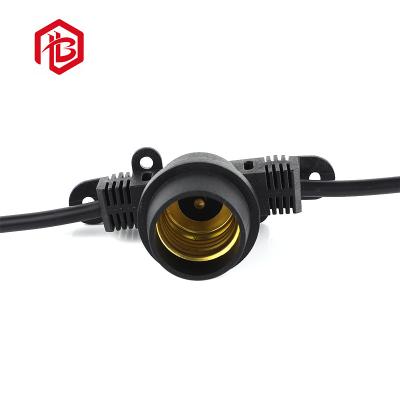 China Rubber Nylon E27 Fixed Lamp Holder Lighting Black Plastic Lamp Holder Power Socket Atmosphere Light String Cable à venda