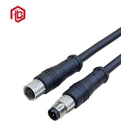 China Aangepaste M8 2 3 4 5 pin luchtvaartmetalen rechte kop met lijn waterdicht automatiseringsapparatuur sensor connector Te koop