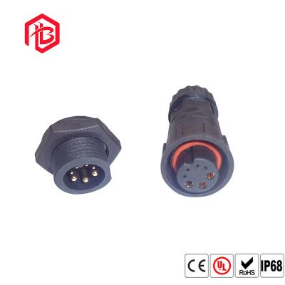 China Black Solder K19 4 Pole Waterproof Panel Mount Connector for sale