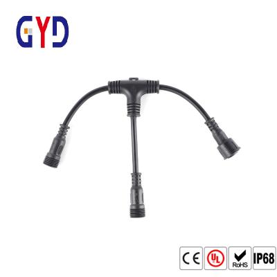 China 3 Way T Type Splitter Watertight Cable Connector Plastic Electrical Wire Connectors for sale