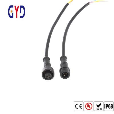 China Mini 2 3 Pin Waterproof Data Connector Pvc Male And Female Plug for sale