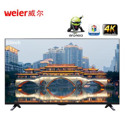 China Best Cheap Factory Flat Panel HD LCD Televisions QLED TV 4K UHD Smart TV Hotel TV Weier Smart Android LCD LED TV for sale