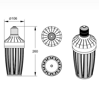 China High Temperature Resistant Led Hotel Light Bulb E40 E27 50w 60w 80w 100w 120w for sale