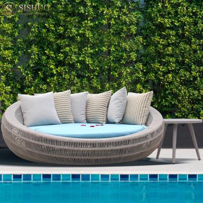 China Outdoor Weather Furniture Modern Outdoor Furniture Fabric Sun Sofa Day Bed Waterproof Sun Beds Pool for sale