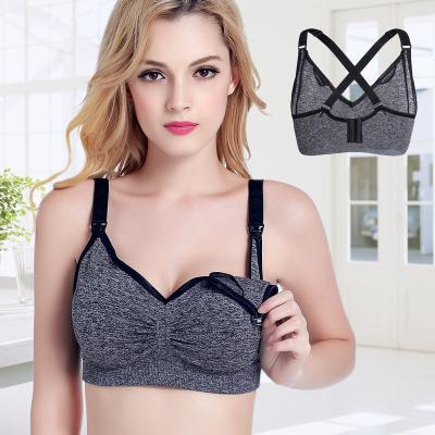 China Seamless Antibacterial Pregnant Women Gather Breastfeeding Comfortably During Pregnancy Fashion Care Bra for sale