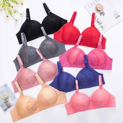 China QUICK DRY Breathable Large Size Pump Solid Color Comfortable Back Closure Bra For Ladies for sale