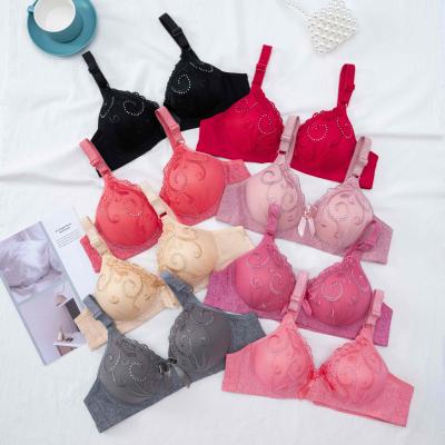 China MOQ QUICK DRY 1000 Pieces Custom Wholesale Breathable Cups Large Full Figure Wireless Lace Women Bralette Plump Boobs Big Plus Size Bra for sale