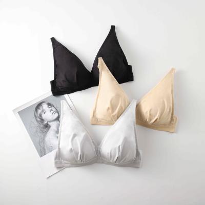 China Dropshipping QUICK DRY girls shape simple solid color lift up bra wireless comfort women seamless bra for sale