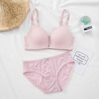 China High quality eco-friendly bra and panties wholesale new fashion QUICK DRY sets front closure bra set for sale