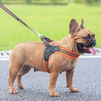 China Reflective Explosion-proof Dogs Pet Chest Straps Reflective Summer Dog Harness, Chest Harness And Leash In One For Dogs for sale