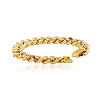 China Hip Hop Gold Hip Hop Jewelry Stainless Steel-Copper Bracelet for sale