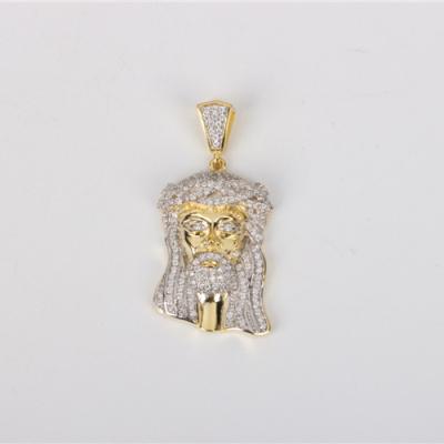 China Hiphop Micro Set 10K Gold Piece Mens Hip Hop Jewelry Iced Out Pendant for sale