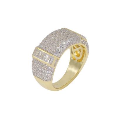 China Dubai Wedding Rings 18k Gold Plated Ring Simple Porcelain Plating 24k Gold Plated Dubai Wedding Rings Hip Hop Ring for sale