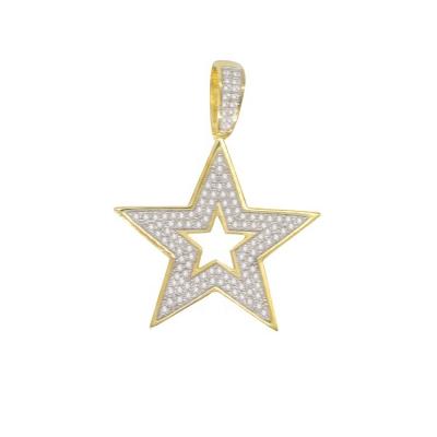 China Shiny Hip Hop Jewelry 925 Star Jewelry Hip Hop Pendant for sale