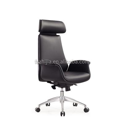 China Foshan Adjustable Modern Gaming (Height)Adjustable Office Chair Leather Executive Black Leather Office Chair for sale