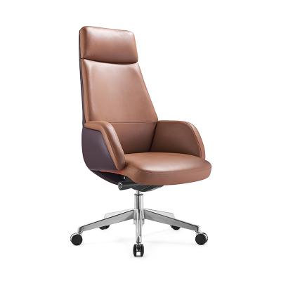 China Adjustable (Height) Customized Design High Back In Office Chair Lift Swivel Computer Chair Office Chair Leather Executive for sale