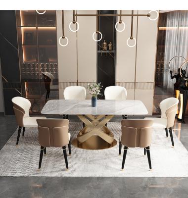 China Net red high-end Nordic single dining table and chair combination (the other) slate dining table adjustable modern lightweight home small luxury apartment for sale