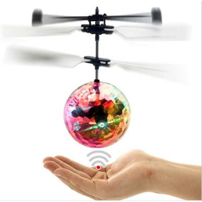 China New Mini Led Light Flashing Flying Ball, Drone Helicopter Induction Flying Ball Toy for sale