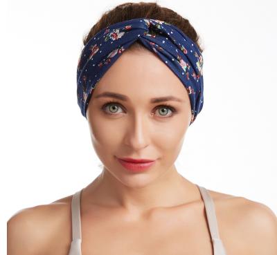 China Colorful twisted knotted elastic headband 22x8cm color of women head wrap turban brand new headband for sale