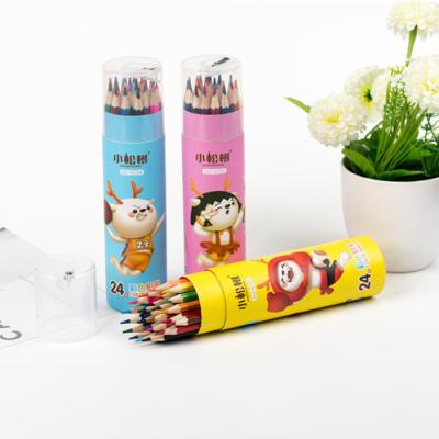 China Paint Ribbon Drawing Sharpener 24 3.0 mm fill sell wooden colored pencils colored lead sets for students to draw. for sale