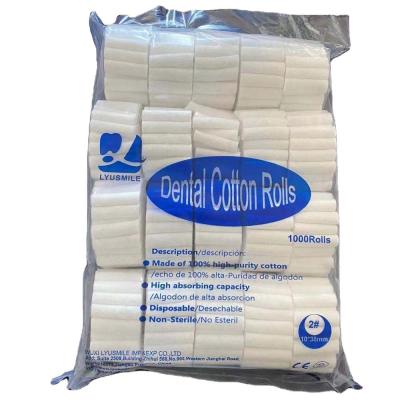 China High absorbility LYU01007 For Medical Use High Absorbent Disposable Dental Cotton Rolls for sale