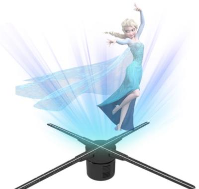 China Newest Innovative ABS+PC/SECC APP WIFI Control 70CM Fan 3D Hologram Advertising Display Machine 3D Holographic Hologram Led Fan for sale