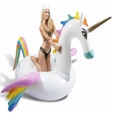 China Airtight Airtight Inflatable Inflatable Pool Float GiantRainbow Pegasus Inflatable Animal Toy for sale