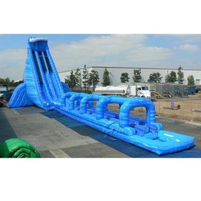 China Large Airtight Airtight Adult Inflatable Water Slide With Pool for sale