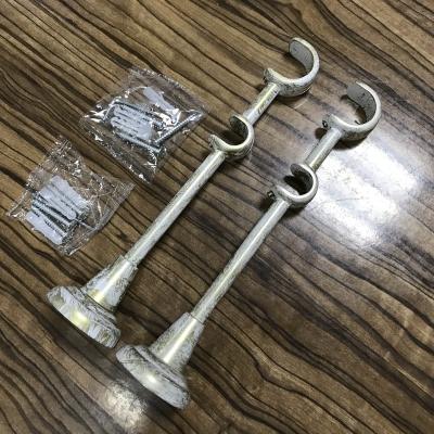 China 25/16 Strong Double Bracket Aluminum Casting For Iron Curtain Rods / Poles High Quality Powder Coating White Brushed Bronze for sale