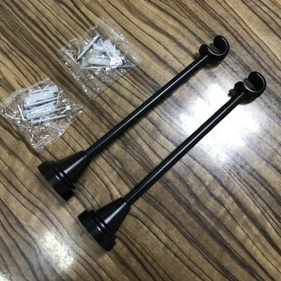 China 16 Strong Lengthen Single Bracket Aluminum Casting For Iron Curtain Rods / Pole Powder Coating High Quality Black for sale