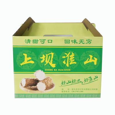 China Recyclable custom corrugated andvegetable fruit transport portable whiteboard packaging box for sale