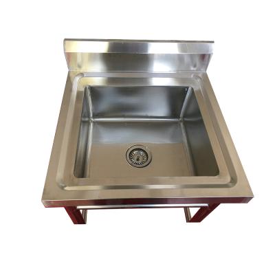 China Cheap Factory Direct Commercial Stainless Steel Sink Restaruant Hotel Kitchen Stainless Steel Kitchen Sink Faucets 201 for sale