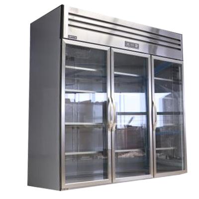 China Single-temperature mute and energy-saving display freezer with open glass door for sale