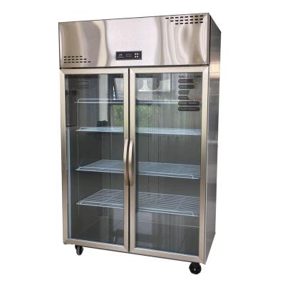 China Single-temperature Display Freezer Refrigeration Equipment By Fan Cooling With Glass Door for sale