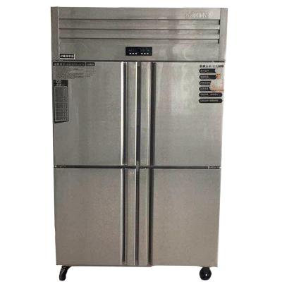 China Double-temperature wholesale price sale upright freezer with stainless steel glass door for sale