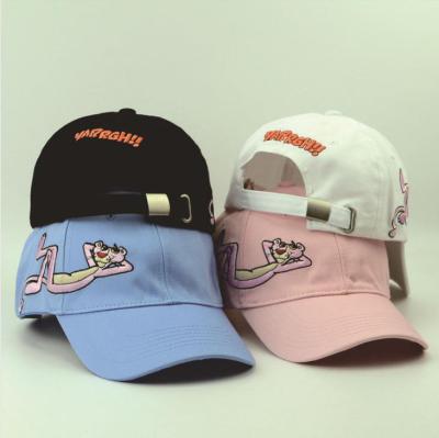 China New Summer COMMON Fashionable Couples The Pink Female Outdoor Sun Visor Hat Panther Custom Hats Baseball Caps for sale