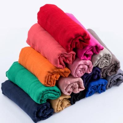 China Wholesale Stock Order Solid Color Large Size Korean Cotton Scarf Large Size Shawl for sale