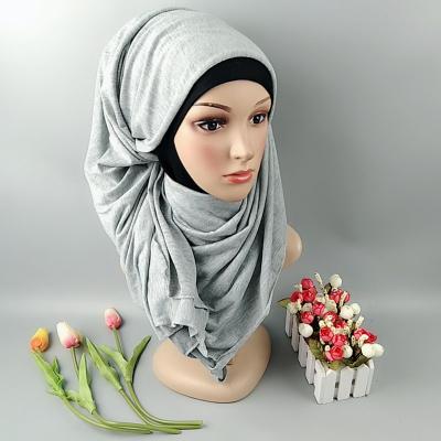 China FD Fashion Women Head Scarf Polyester Plain Dyed Muslim Hijab for sale