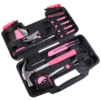 China Maintain Tool Kit Repair DIY General Home Kit 39 Pieces Women's Tool Kits DIY Tool Kit Pink Suitcase Ideal Gift For Women Craftsmen Tool Kit for sale