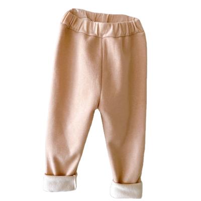 China New Design Solid Thick Warm Newborn Qy Size Cute Kids Winter Plus Baby Clothes Pants for sale